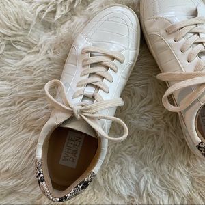 White Raven snakeskin sneakers. Size 7.5, fits like an 8.